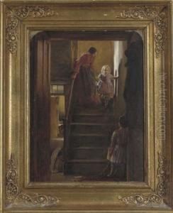 First Steps On The Stairs by Henry Wallis