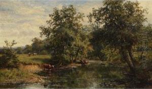 On The River Mole, Norbury, Surrey by Walter Wallis