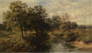 In The Meadows Nr. Wonham Mill, Surrey by Walter Wallis
