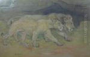 Lions On The Plain by William Walls