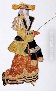 Costume design for the Marchioness Hunting, from Sleeping Beauty, 1921