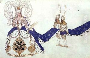 Costume design for The Queen and Her Pages, from Sleeping Beauty, 1921 by Leon Samoilovitch Bakst
