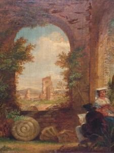 View In Thegarden Of The Villa Mills, Rome by Frederik Walmisley