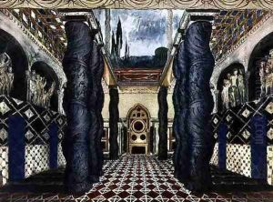 Scenery Design for the Imperial Palace, from The Martyr of St. Sebastian, c.1911-22 by Leon Samoilovitch Bakst