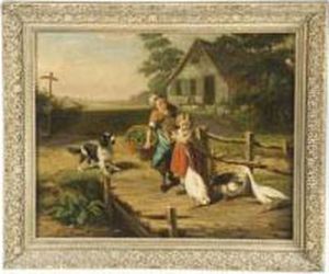 Farm Scene With Children