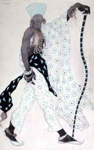 Costume design for `Le Pelerin' : Blue God, 1912 by Leon Samoilovitch Bakst