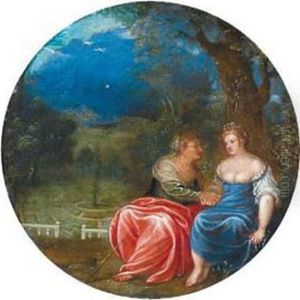 Vertumnio E Pomona In Un Parco by Goffredo, Gottfried Wals