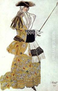 Costume design for The Baroness Hunting, from Sleeping Beauty, 1921 by Leon Samoilovitch Bakst
