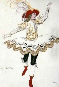 Costume design for The Pageboy of the Fairy Humming Bird, from Sleeping Beauty, 1921 by Leon Samoilovitch Bakst