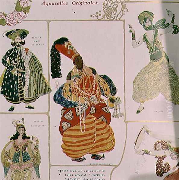 The Great Eunuch, costume design for Diaghilev's production of the ballet 'Scheherazade', 1910 - view 1