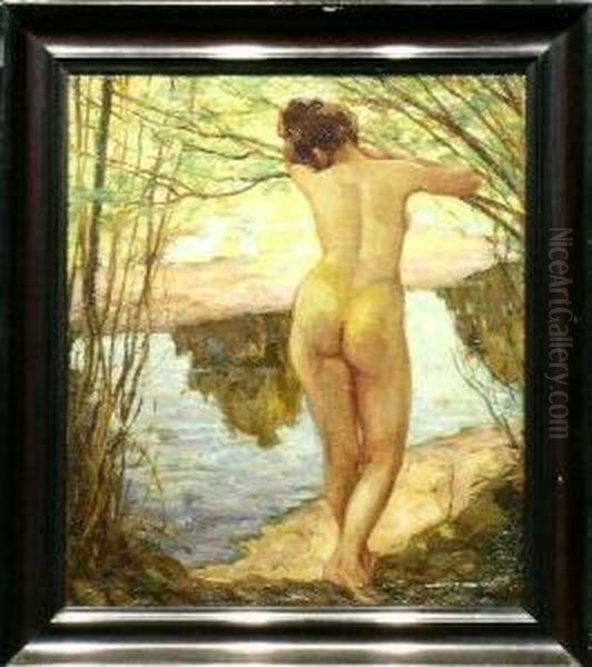 Bather By A Stream - view 1