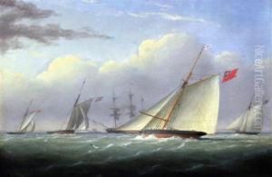 Racing Cutters In The Solent by Joseph Walter
