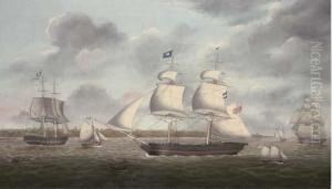 The Brigs Mariote And Margaret In The Mersey Off The Wirral by Miles Walters