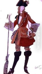 Costume design for Prince Charming Hunting, from Sleeping Beauty, 1921 by Leon Samoilovitch Bakst