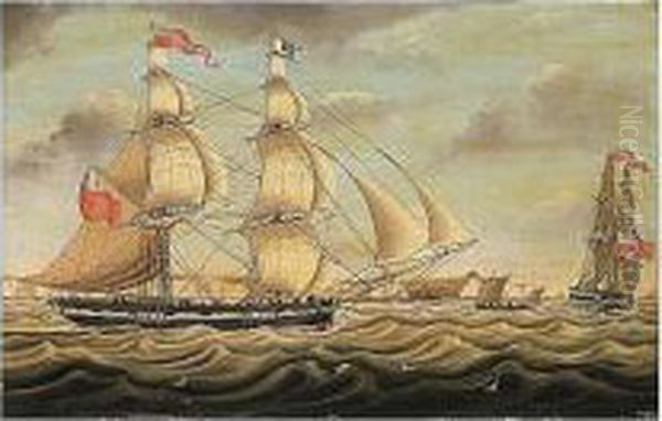 The Snow 'preceptor' Of Abroath In Two Positions Off Dover - view 1
