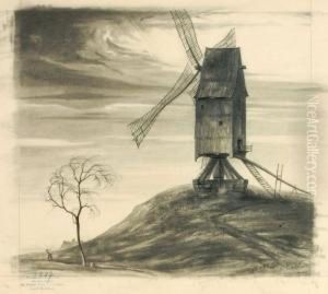 Die Bockwindmuhle by Carl Walther