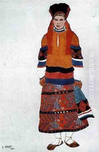 Costume design for a Peasant Girl, 1922 - view 1
