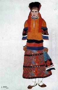 Costume design for a Peasant Girl, 1922 by Leon Samoilovitch Bakst