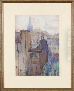 "monmartre" - A View Across The Rooftops Of Paris by Allan Walton