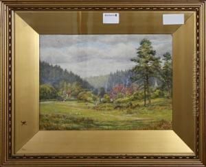 Houses Amidst Forested Landscapes by Frank Walton