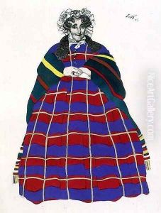 Costume Design for Madame Loenfowitch in Moscow in Olden Times, for the Spectacle of Russian Art, 1922 by Leon Samoilovitch Bakst