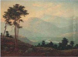 View Of The River Dee, Lochnagar In The Distance, Aderdeenshire