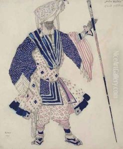 Costume Design for the High Priest by Leon Samoilovitch Bakst