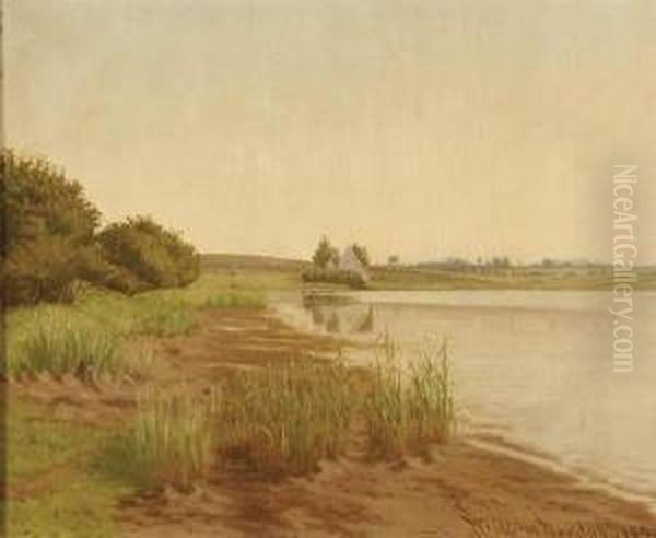 Summer Landscape With Distant Cottage-1896 - view 1