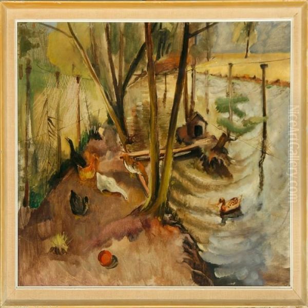 Ducks And Geese At A Pond - view 1