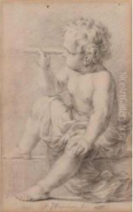 A Putto Looking Through A Spy-glass