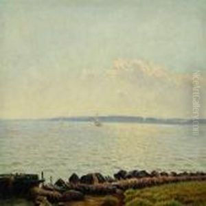 Scenery From Horsens Fjord by Albert Edward Wang