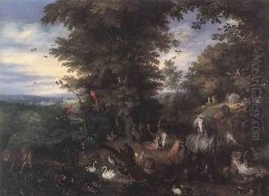Adam and Eve in the Garden of Eden 1610s
