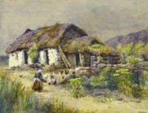 Feeding Hens Outside The Croft