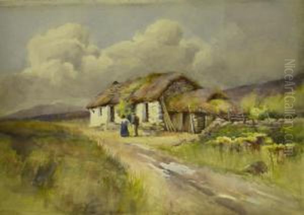 Couple Outside Their Croft - view 1