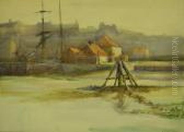 'low Tide Whitby Harbour' And Four Other Studies Of Fishing Boats - view 1