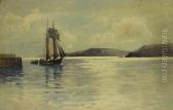 Fishing Boat Off Scarborough Harbour - view 1