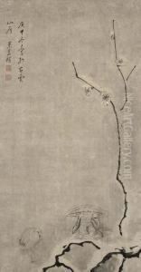 Lin Fu With Plum Blossoms And Crane by Mi Wanzhong