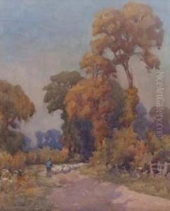 Rural Lane With Figure
