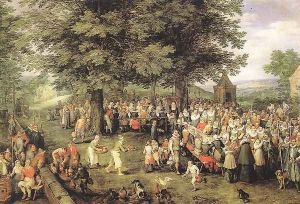 Wedding Banquet by Jan The Elder Brueghel