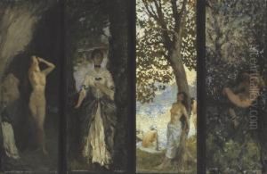 Nature's Tireing Room; The Rendevous; The Song Of Birds; And Spring by Charles Ward