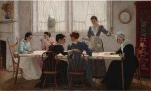 Quilting Party by Edgar Melville Ward