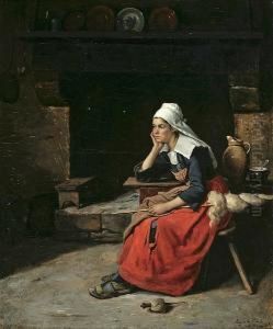 A Brittany Interior by Edgar Melville Ward