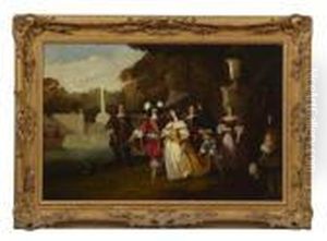Charles Ii At Hampton Court by Edward Matthew Ward