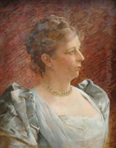 Portrait Of A Lady Head And Shoulders