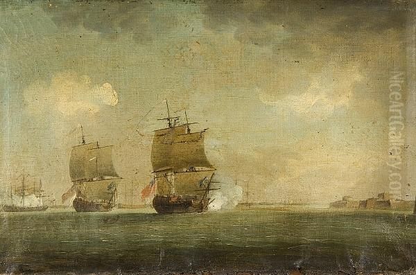 Two Warships Setting Out - view 1