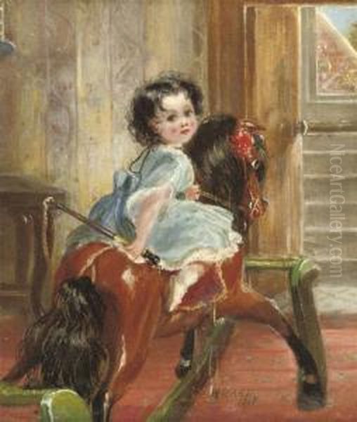 Flora Emma Sarah Ward On A Rocking Horse - view 1