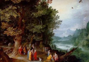 St John Preaching in the Wilderness c. 1600 by Jan The Elder Brueghel