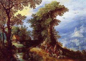 The Return from the Hunt by Jan The Elder Brueghel