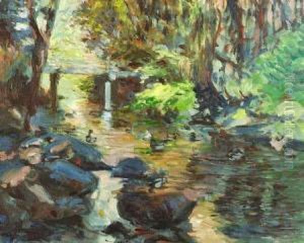 Bridge, Pond, Ducks - view 1