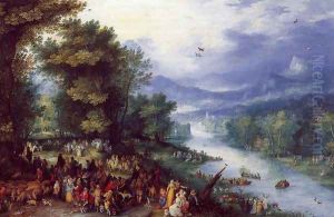 Landscape with the Young Tobie by Jan The Elder Brueghel
